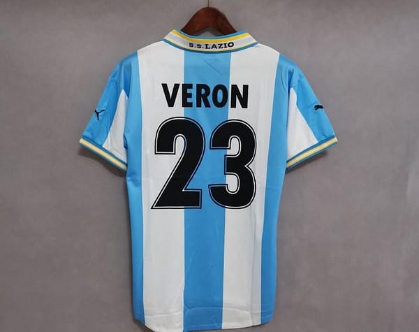 Retro 99-00 Lazio Home Jersey - Image 11