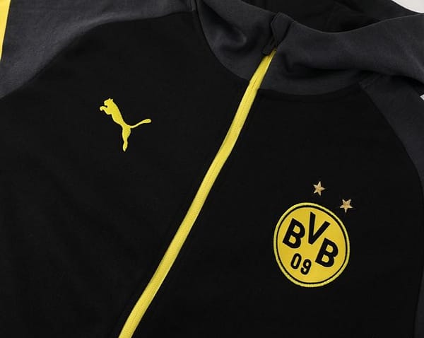 24/25 Borussia Dortmund Black Hoddie Full Zipper Jacket +Long Pants - Image 14
