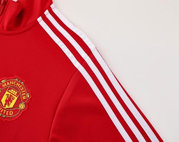 24/25 Manchester United Red Full Zipper Jacket +Long Pants - Image 9
