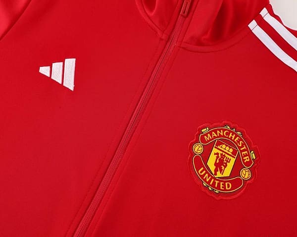 24/25 Manchester United Red Full Zipper Jacket +Long Pants - Image 10