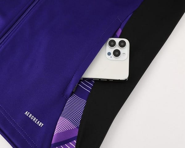 2024 Germany Purple Full Zipper Jacket +Long Pants - Image 2