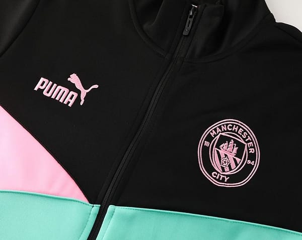 24/25 Manchester City Black/Green Full Zipper Jacket +Long Pants - Image 10