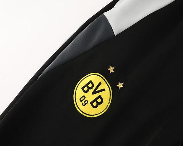 24/25 Borussia Dortmund Grey/Black Full Zipper Jacket +Long Pants - Image 3