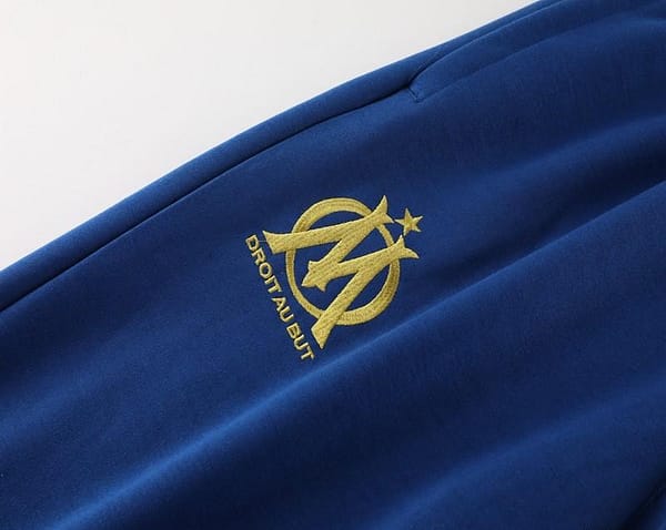 23/24 Olympique Marseille Blue Full Zipper Hoodie Jacket+Pants - Image 14