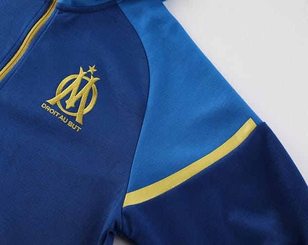23/24 Olympique Marseille Blue Full Zipper Hoodie Jacket+Pants - Image 19
