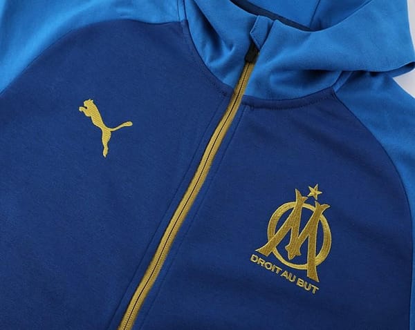 23/24 Olympique Marseille Blue Full Zipper Hoodie Jacket+Pants - Image 20