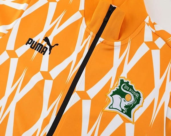 2024 Ivory Coast Orange Full Zipper Jacket+Pants - Image 10