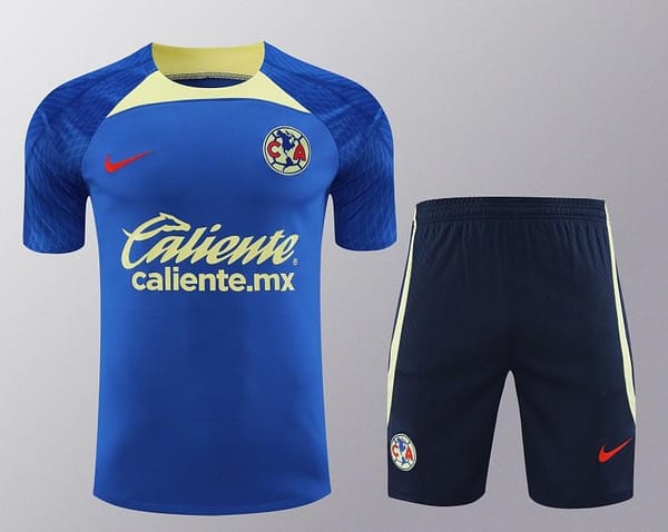 24/25 Club America Blue/Yellow Short Sleeve Jeresy+Shorts