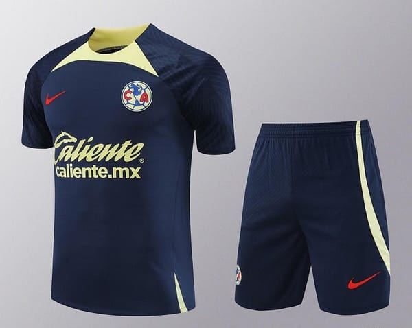 24/25 Club America Navy Short Sleeve Jeresy+Shorts