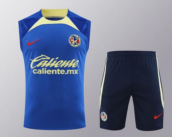 24/25 Club America Blue/Yellow Vest Jeresy+Shorts - Image 21