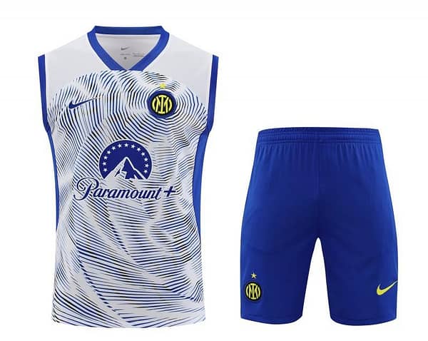 24/25 Inter Milan White Vest Jeresy+Shorts - Image 20