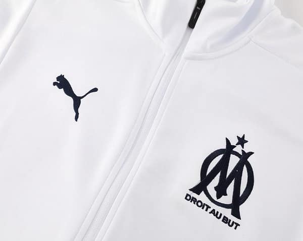 24/25 Olympique Marseille White Full Zipper Jacket +Long Pants - Image 10
