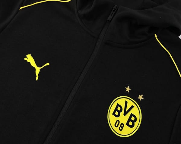 24/25 Borussia Dortmund Black Hoodie Full Zipper Jacket +Long Pants - Image 10