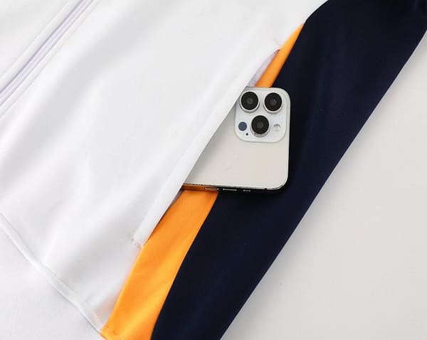 24/25 Real Madrid White Full Zipper Jacket +Long Pants - Image 7
