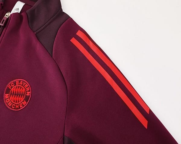 24/25 Bayern Munich Wine Full Zipper Jacket +Long Pants - Image 10