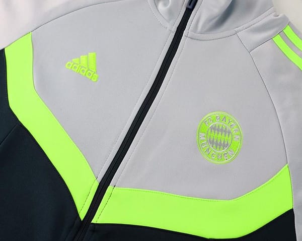 24/25 Bayern Munich Grey/Black Full Zipper Jacket +Long Pants - Image 11