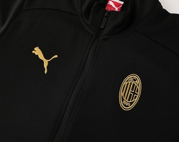 24/25 AC Milan Black/Red Full Zipper Jacket +Long Pants - Image 11