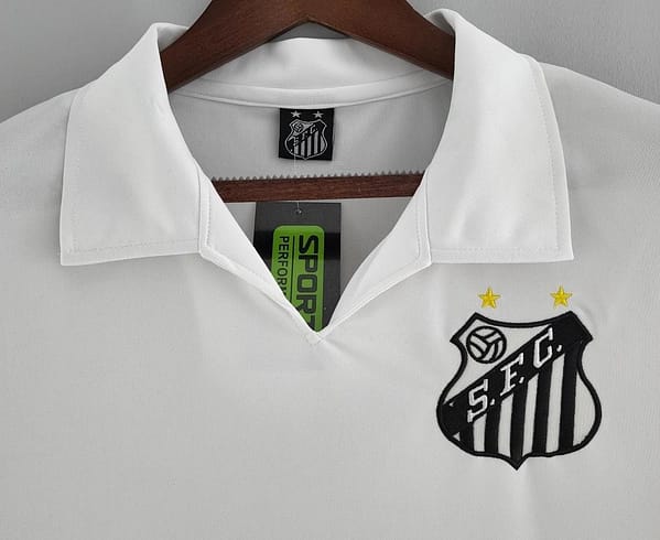 Retro 1970 Santos Home White Jersey - Image 3