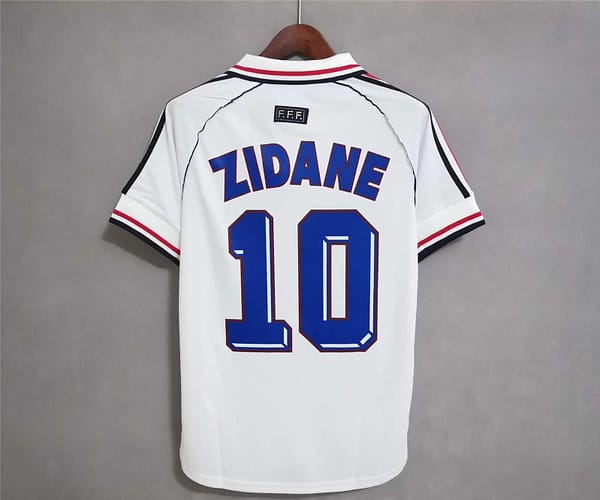 Retro 1998 France Away White Soccer Jersey - Image 6