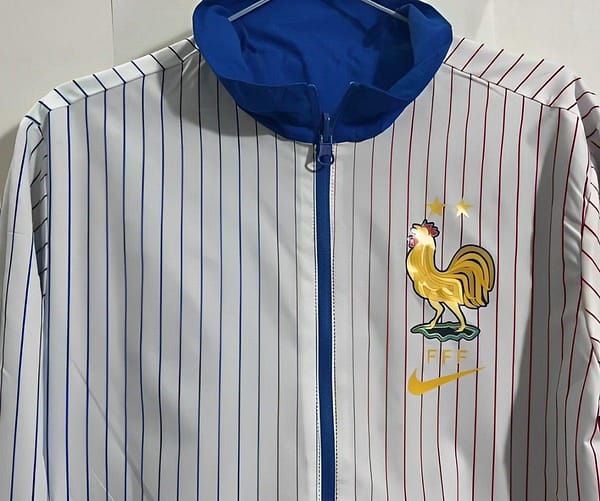 2024 France Blue/White Reversible Full Zipper Jacket - Image 6
