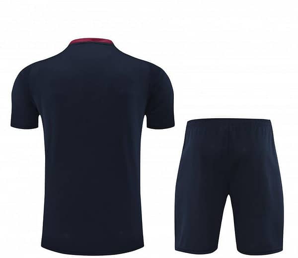 2024 England Navy Cotton Short Sleeve Jersey+Shorts - Image 2