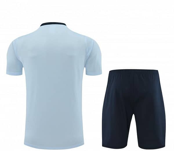 2024 France Light Blue Cotton Short Sleeve Jersey+Shorts - Image 2