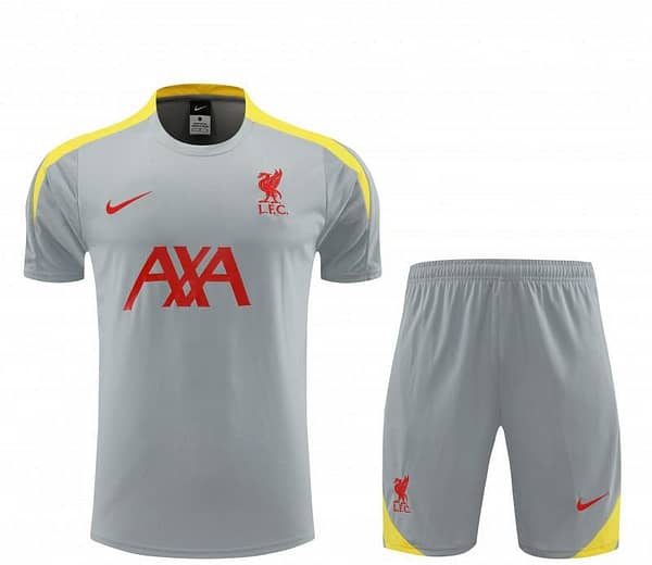 24/25 Liverpool Grey Short Sleeve Jeresy+Shorts - Image 2
