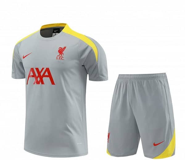 24/25 Liverpool Grey Short Sleeve Jeresy+Shorts - Image 8