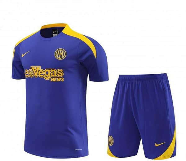24/25 Inter Milan Blue Short Sleeve Jeresy+Shorts - Image 8