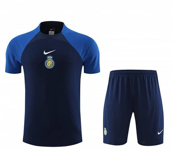 23/24 Al-Nassr Black/Blue Short Sleeve Jersey+Shorts