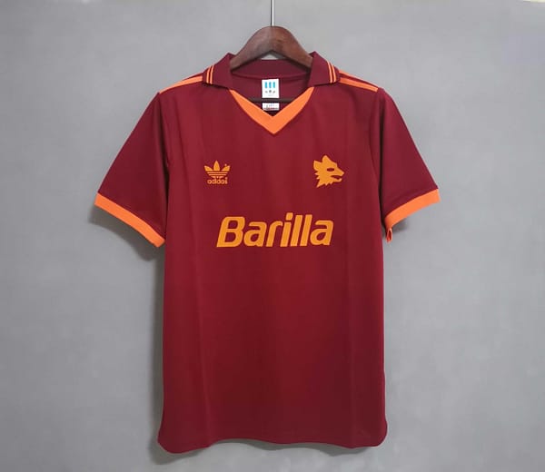 Retro 92/94 AS Roma Home Jersey - Image 2