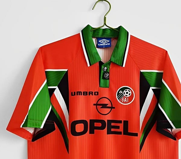 Retro 1997 Ireland Away Orange Jersey - Image 3