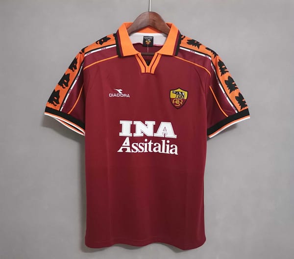 Retro 98 99 AS Roma Home Jersey - Image 2