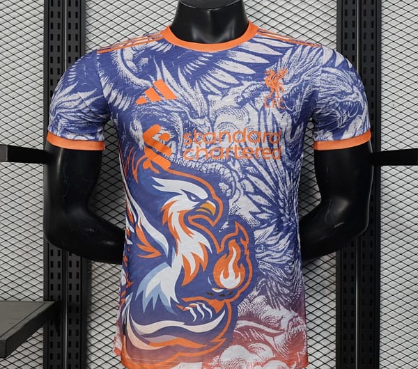 Player Version 25/26 Liverpool Blue with Orange Flaming Bird Special Jersey