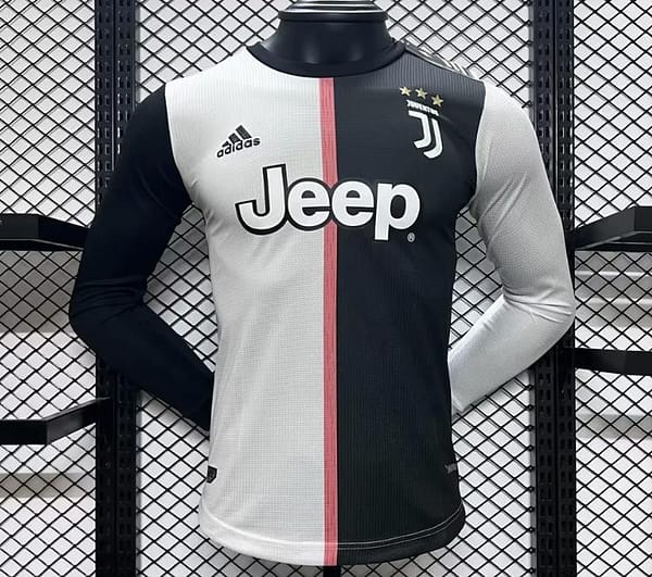 Player Version 19/20 Juventus Home Long Sleeve Retro Jersey