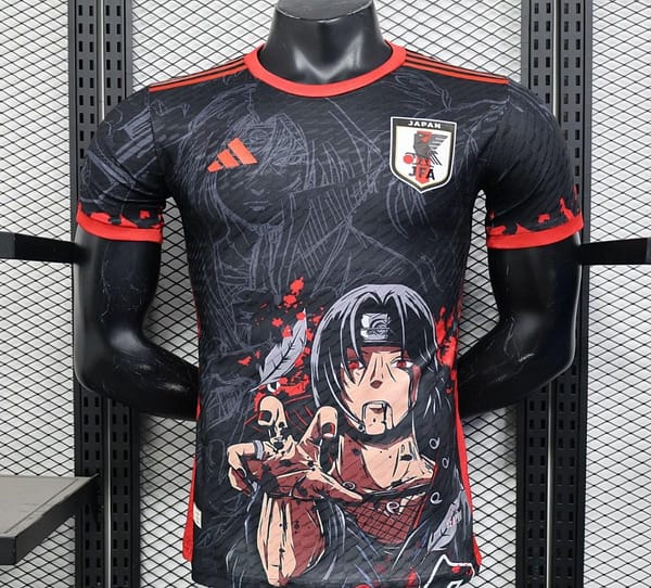 Player Version 2025 Japan National Team Black with Anime Character Design Jersey