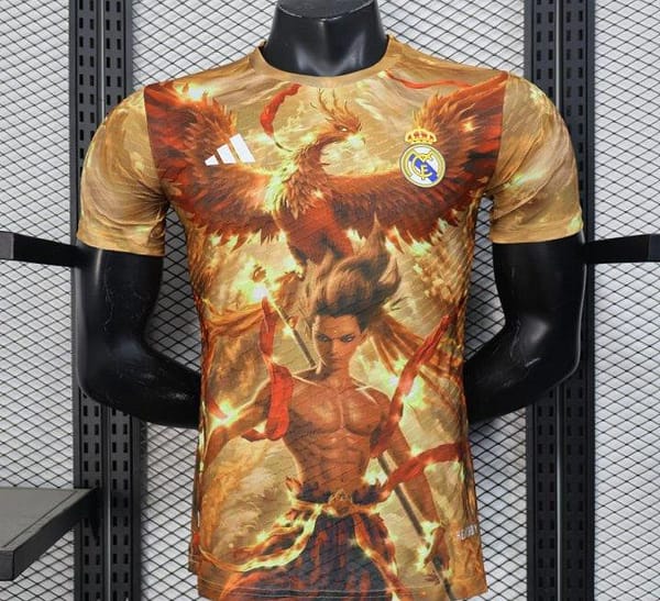 Player Version 25/26 Real Madrid Gold with Phoenix NA ZHA Jersey