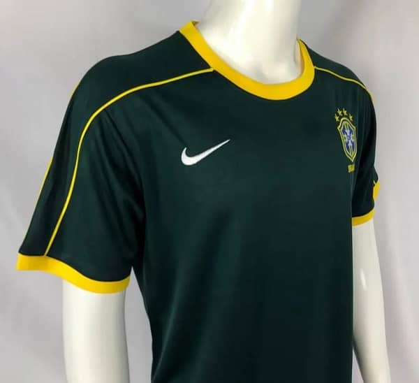 Retro 1998 Brazil Green Goalkeeper Jersey - Image 7