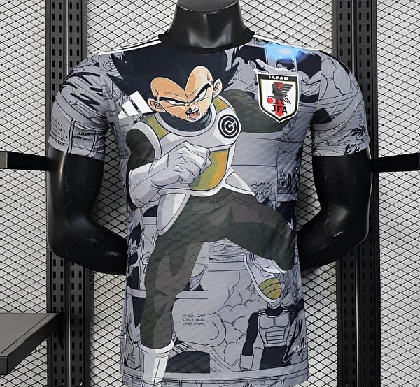 Player Version 2025 Japan National Team Dragon Ball Z Vegeta Grey with Anime Graphic Jersey