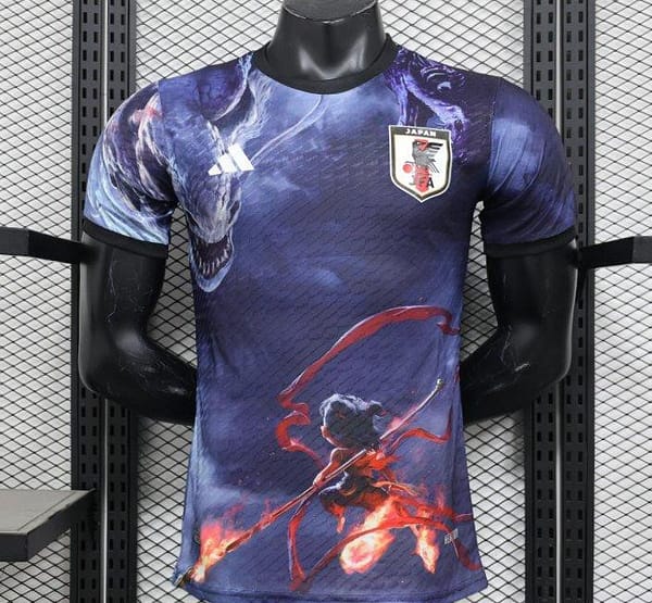 Player Version 2025 Japan NA ZHA Navy Blue with Dragon Jersey