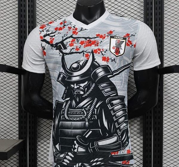 Player Version 2025 Japan White with Samurai & Cherry Blossom Jersey