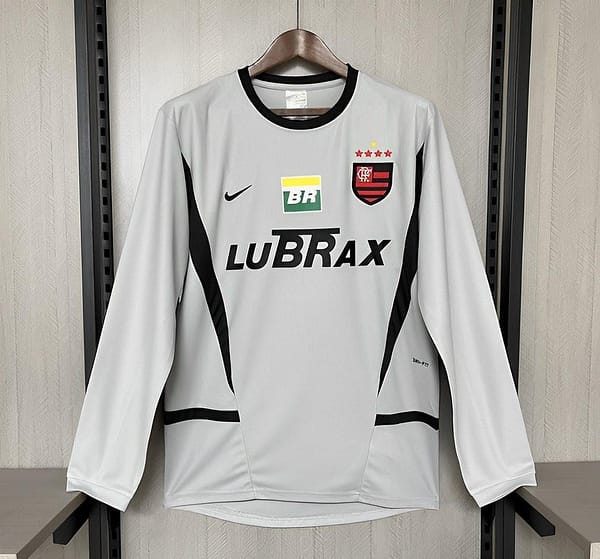 02/03 Retro Flamengo Grey Goalkeeper Long Sleeve Grey Jersey