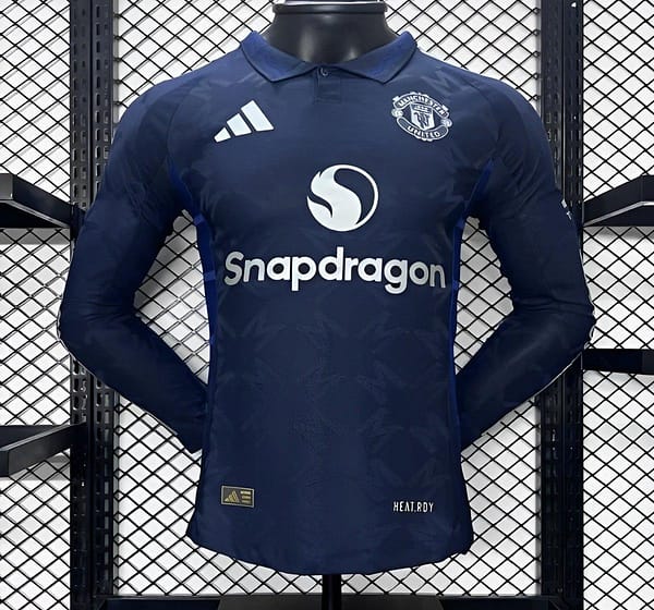 Player Version 24/25 Manchester United Away Navy Long Sleeve Jersey