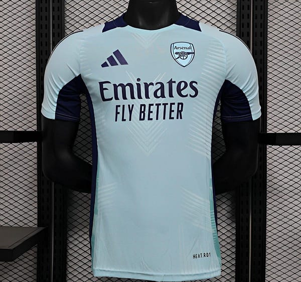 24/25 Player Version Arsenal Pre Match Light Blue Training Jersey