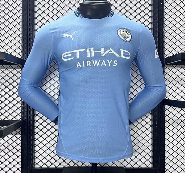 Player Version 24/25 Manchester City Home Long Sleeve Jersey