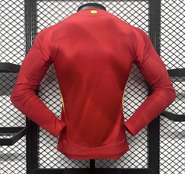 Player Version 2024 Spain Home Long Sleeve Jersey - Image 3