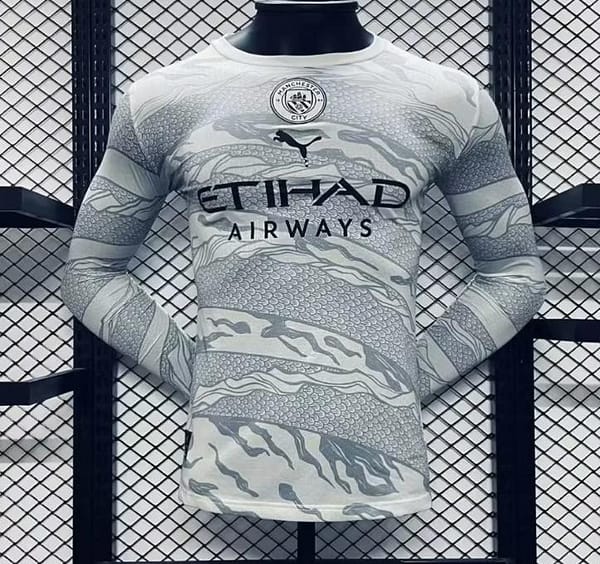 Player Version 24/25 Manchester City Puma Year of the Dragon White Long Sleeve Jersey