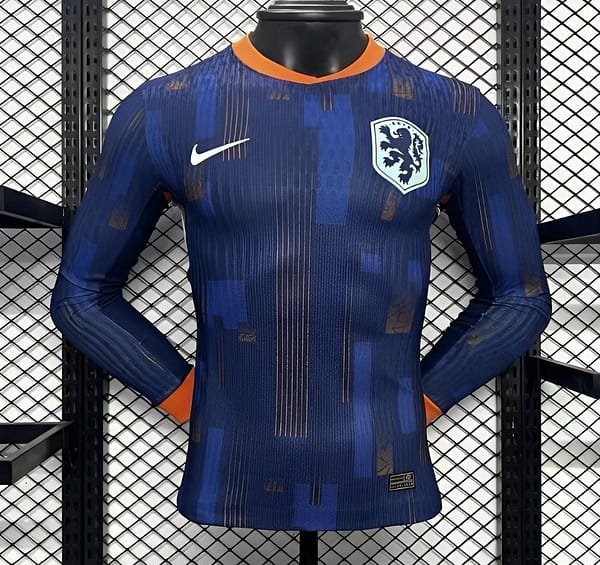 Player Version 2024 Netherlands Away Long Sleeve Jersey