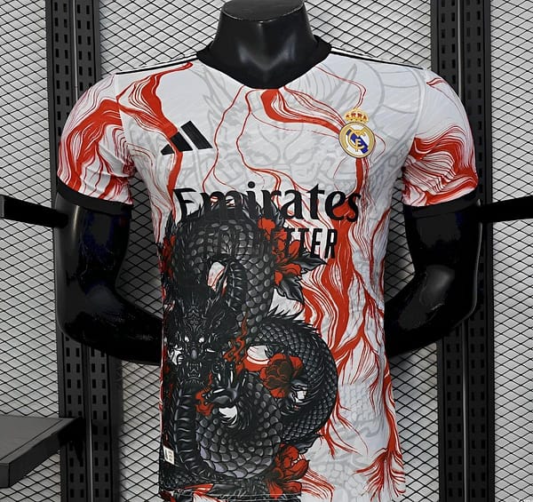 25/26 Player Version Real Madrid White Black Dragon Special Edition Jersey