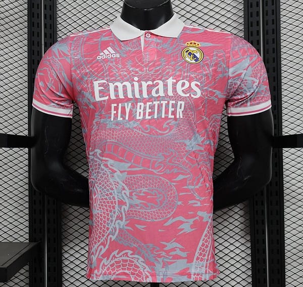 Player Version 24/25 Real Madrid Pink Dragon Special Jersey